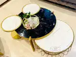 4 Marbled Top Center Tables