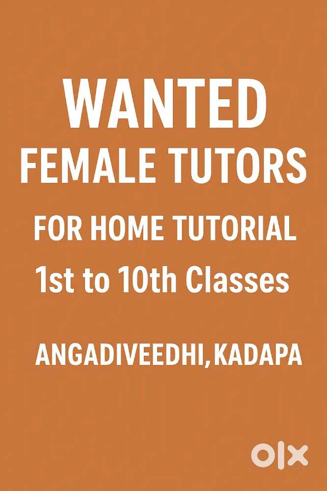 Wanted Female Tutors for Home Tutorials