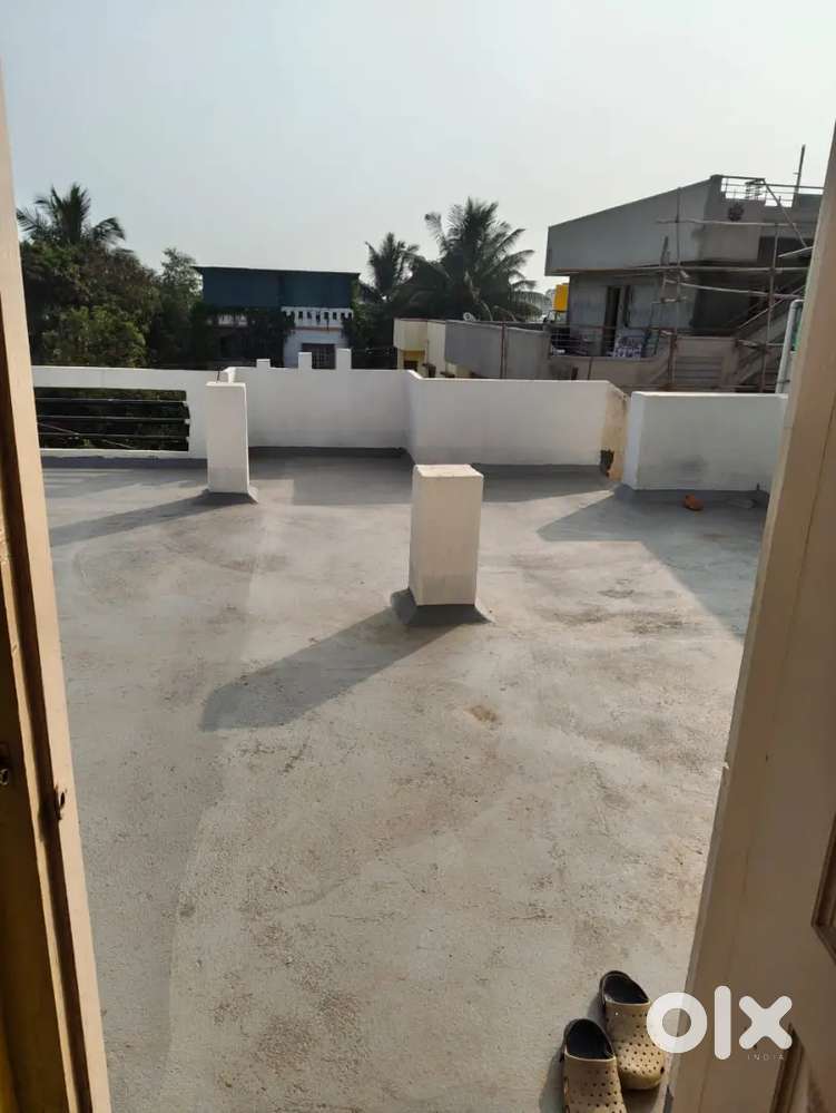 One hall and kitchen western toilet front open varandah