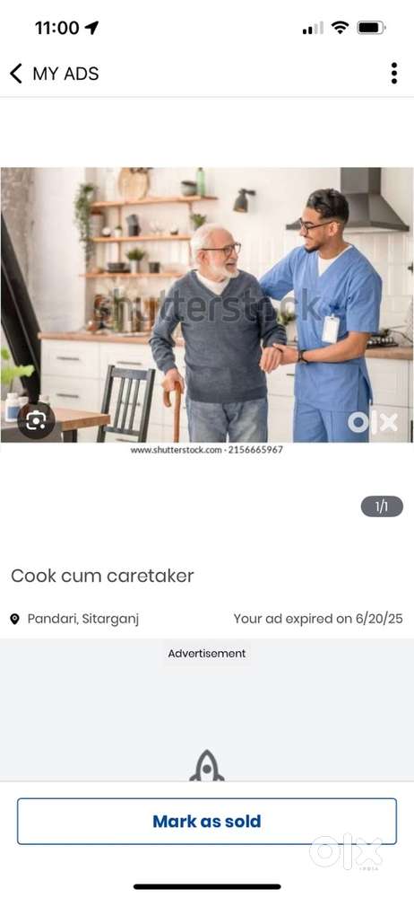 Cook cum caretaker