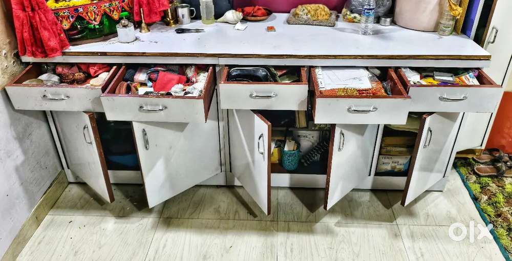 Spacious 7ft Cupboard + Drawer Unit Ideal for Kitchen, Home Use!