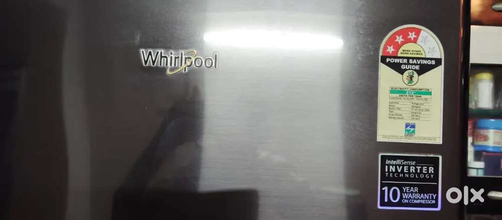 Whirlpool dark grey colour 360 litres 2 door fridge