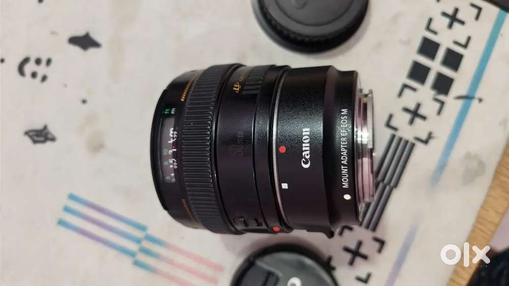 Canon EF To EFM Mount Adaptor With EF 50mm F1.4 Full Frame Lens Unused