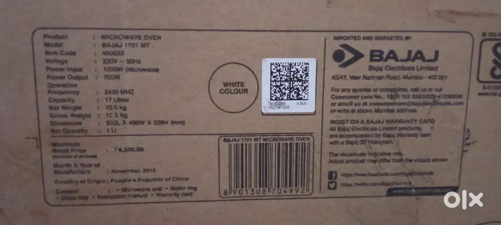 Bajaj Microwave Oven