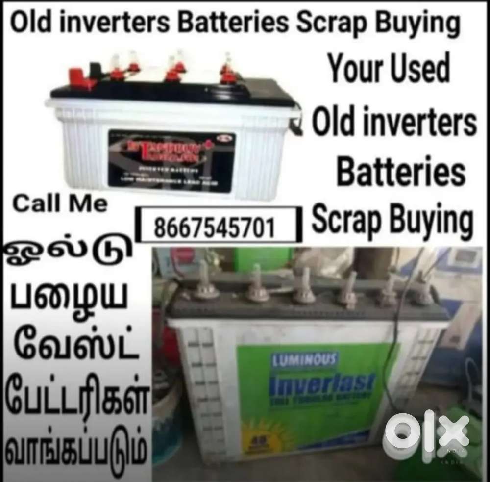 Your Used Old inverters Batteries Scrap Buying Door Step