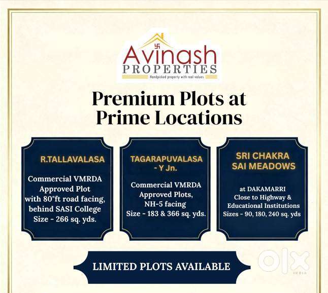 NH facing Premium Plot for Sale – Near Raghu Engineering College