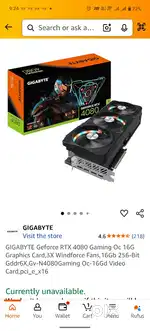 GIGABYTE Geforce RTX 4080 Gaming Oc 16G Graphics Card