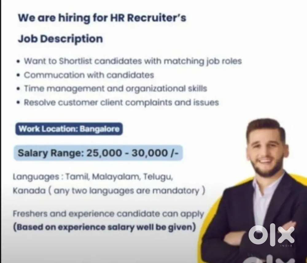 IMMEDIATE JOINING FOR HR RECRUITER DEPT BOTH MALE AND FEMAL