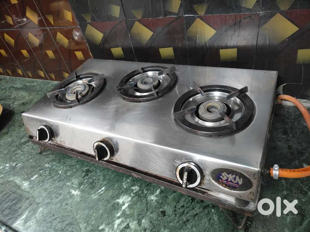 Gas stove (3 burner) steel