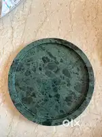 Green marble tray