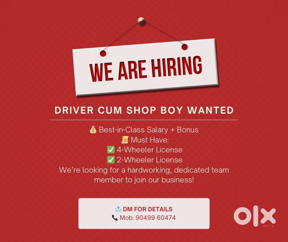 Driver cum Shop Boy