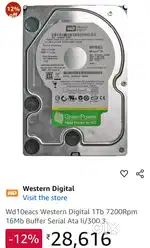 Wd10eacs Western Digital 1Tb 7200Rpm 16Mb Buffer Serial Ata li/300 3.