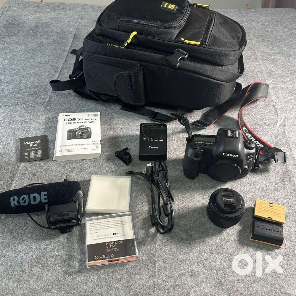 Canon EOS 5D Mark IV Camera Kit 30.4MP EF 50mm 1.8 STM Lens RODE Mic