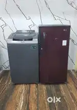Lg single door refrigerator & whirlpool 360 automatic washing machine*