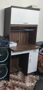 Study table with book shelf with light