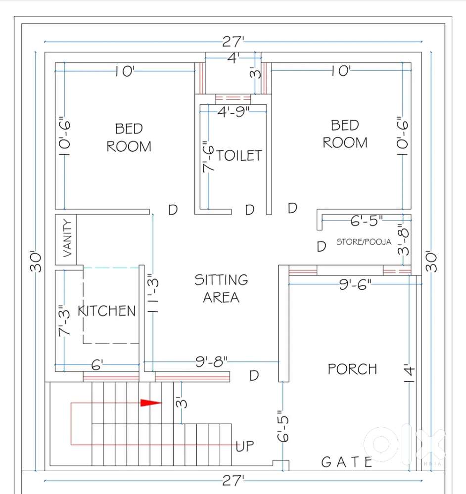 3bhk house near manak sidh