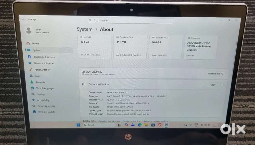 Hp 435 g8 laptop