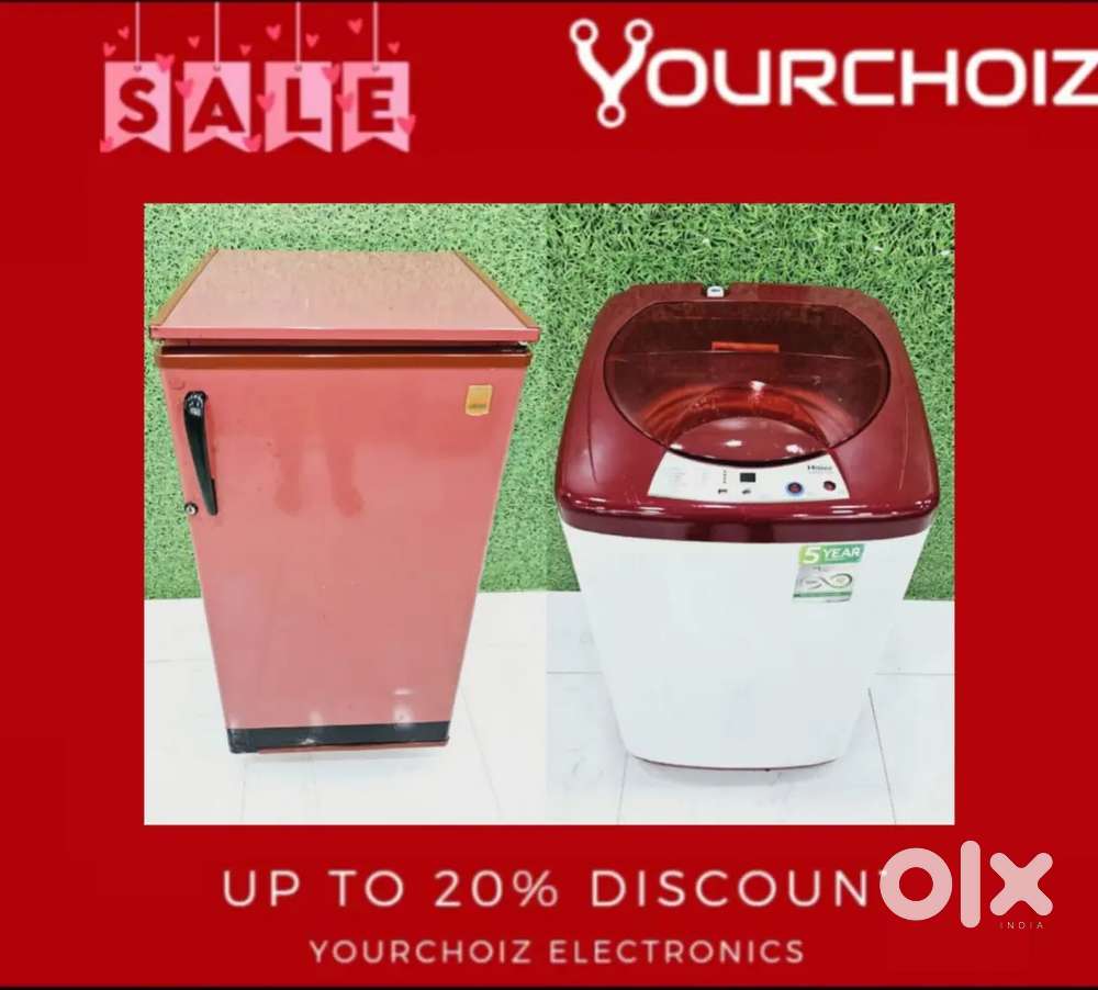 $@$Lg single door refrigerator and haier washing machine combo!!