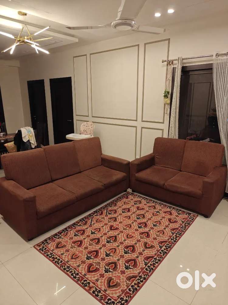 3 seater fabric sofa + 2 seater fabric sofa + Carpet