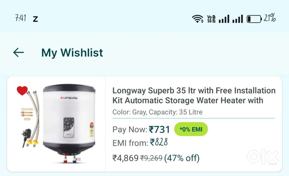 Long way geyser brand new not second hand product