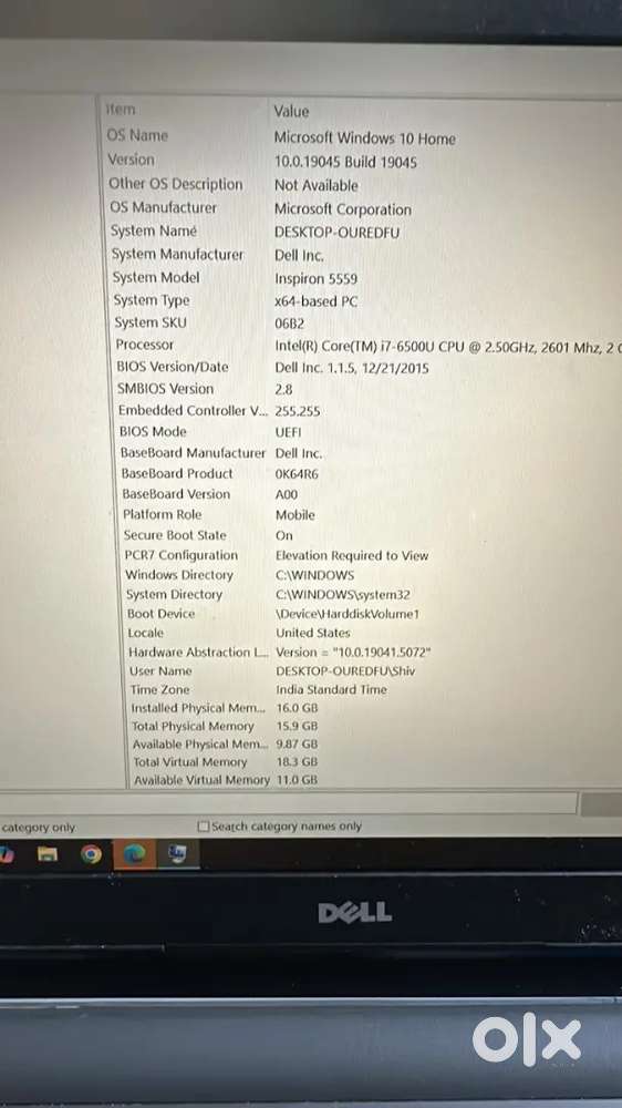 Dell laptop