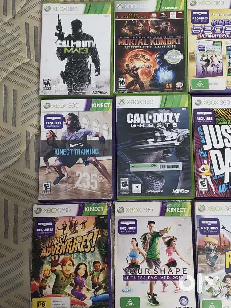 Xbox 360 2controllers 1kinect