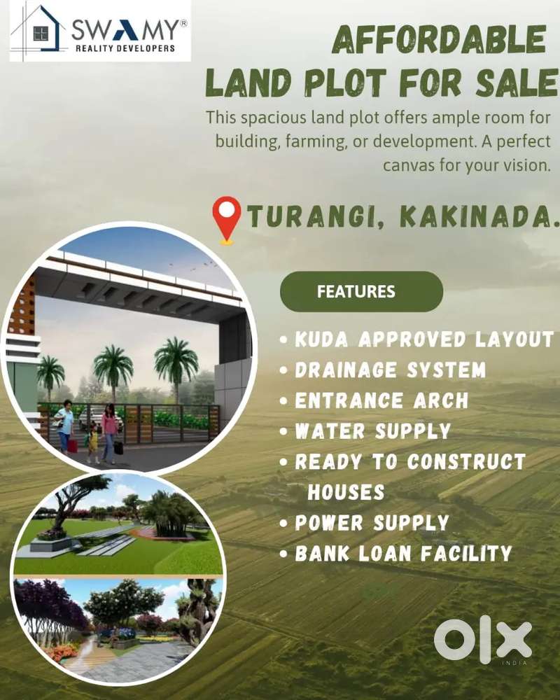 GUDA LAYOUT OPEN PLOTS FOR SALE TURANGI. KAKINADA