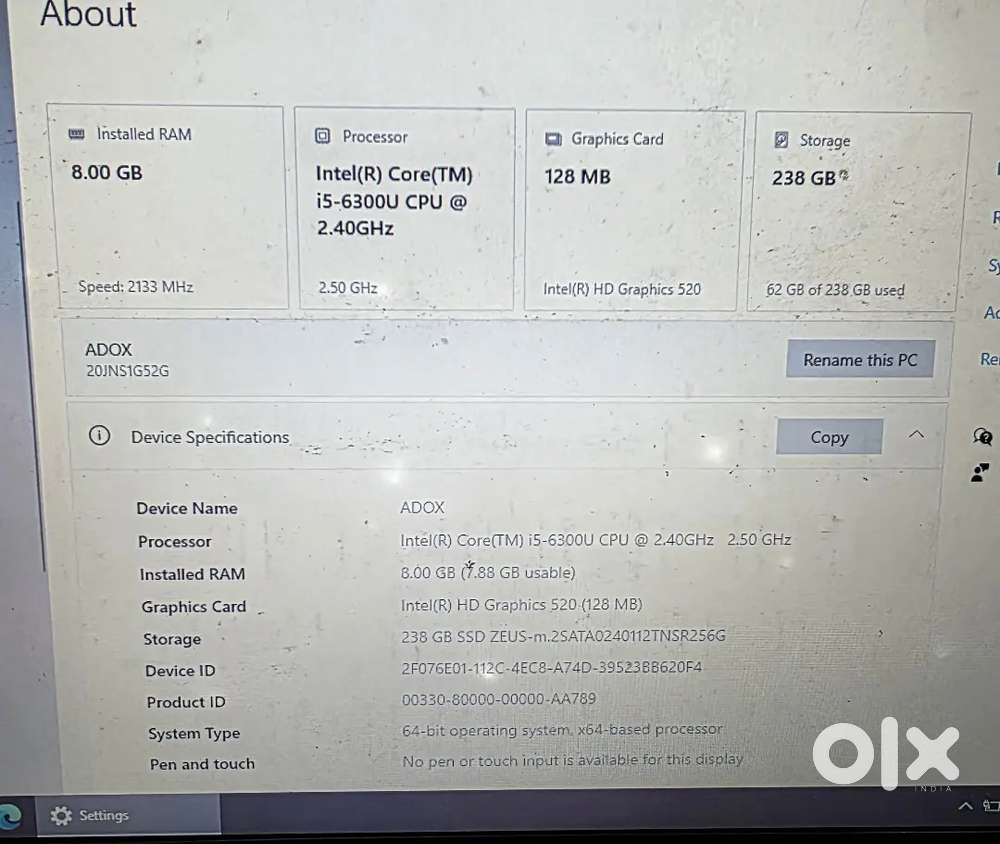Lenovo ThinkPad Laptop Core i5