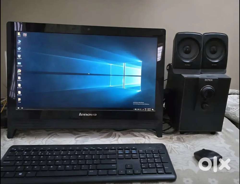 Lenovo All in One PC with FREE INTEX SPEAKERS and Computer Table