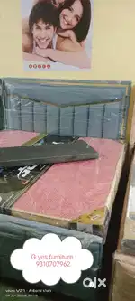 Double bed with free mattress with premium quality