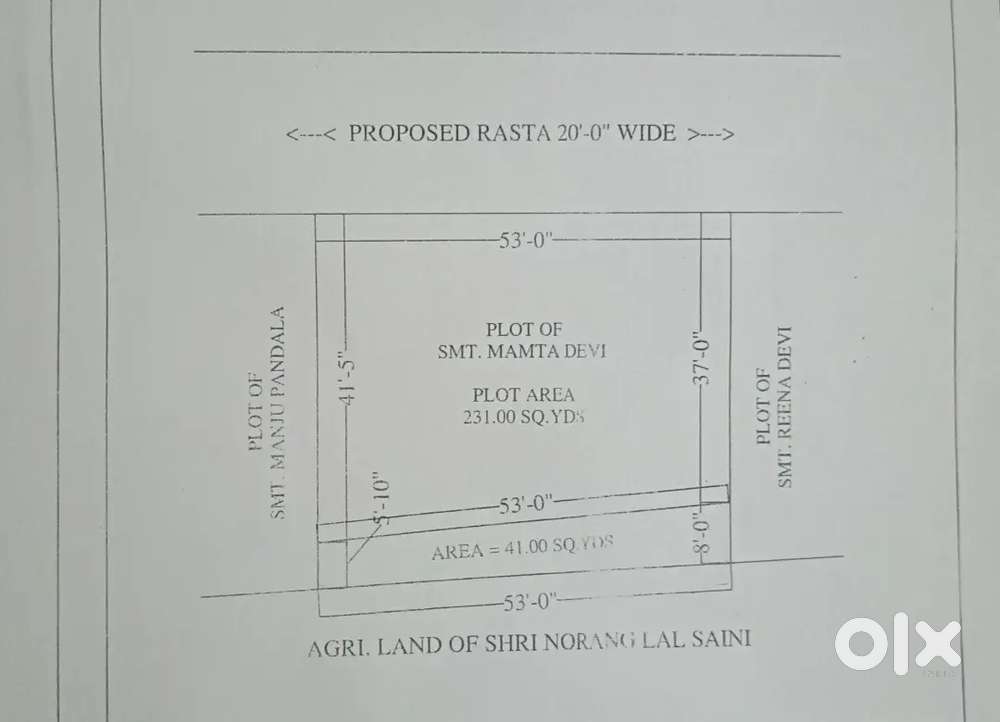 272 Gaj Plot for Sale Near Mandrela Road Highway Puliya