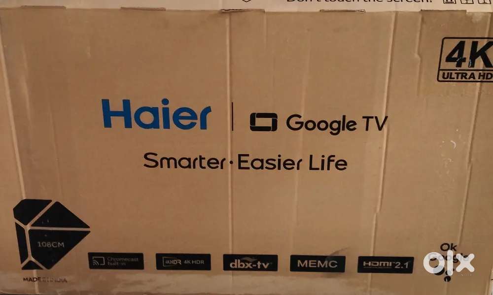 Haier 43 Inches 4k ultra HD smart Google tv 1 year old