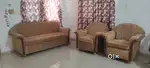 3+2 sofa set 4 year old brown colour