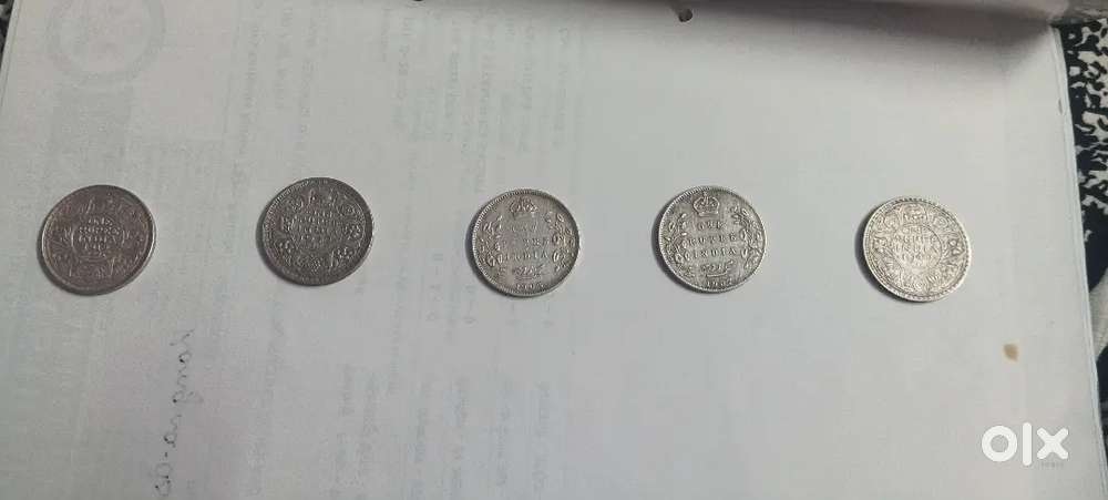 Silver 1 rupees coin