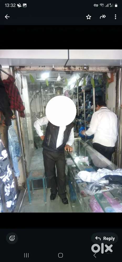 Shop counters glass and steel