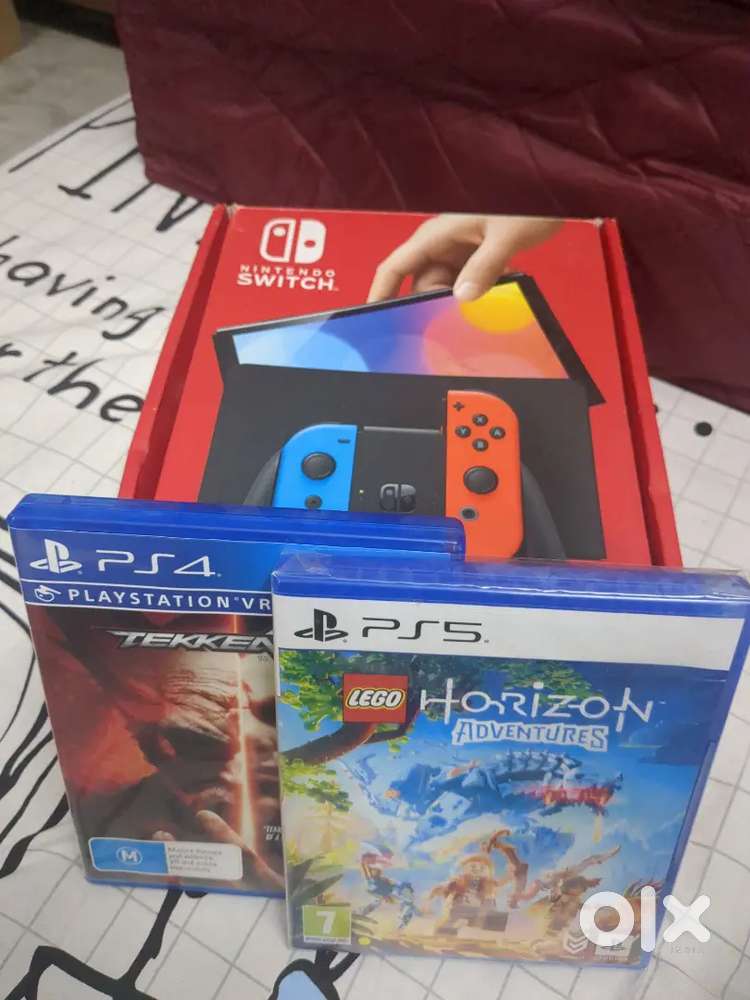 Nintendo switch oled, tekken 7 PS4, lego horizon adventures ps5