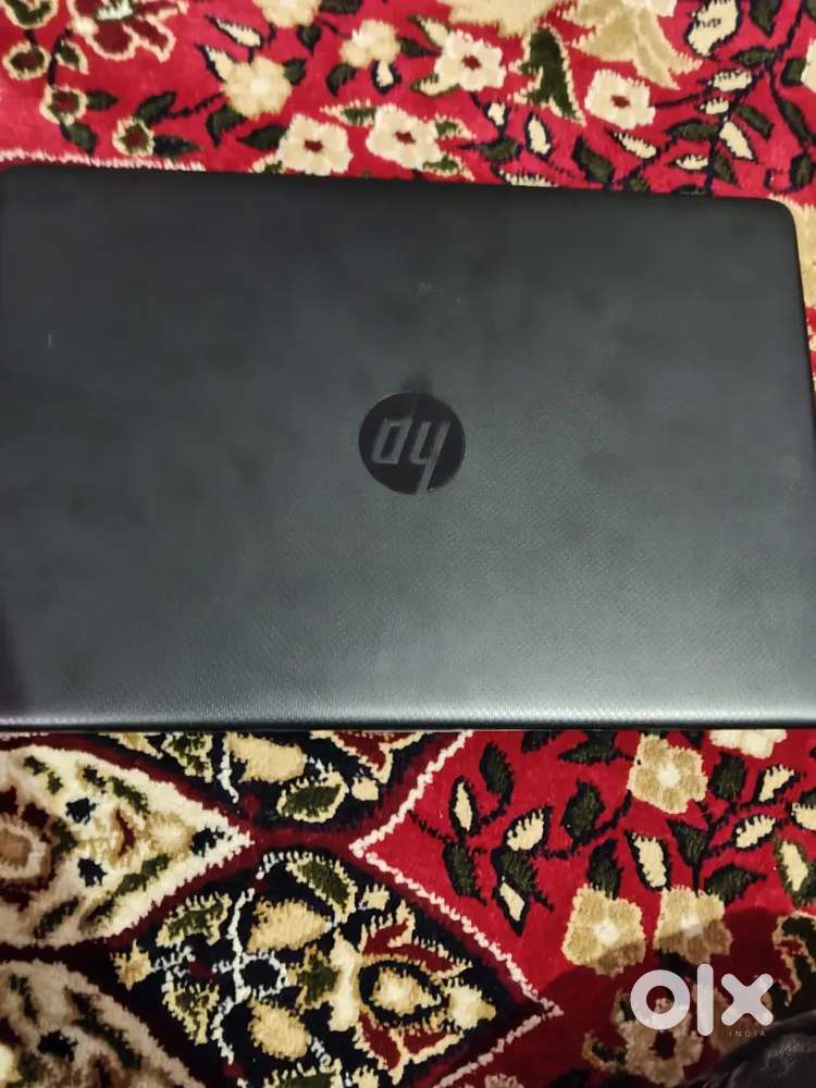 A hp laptop with Intel pentium gold processer (colour black)