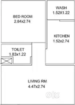 1 BHK Flat ready to move in immediately