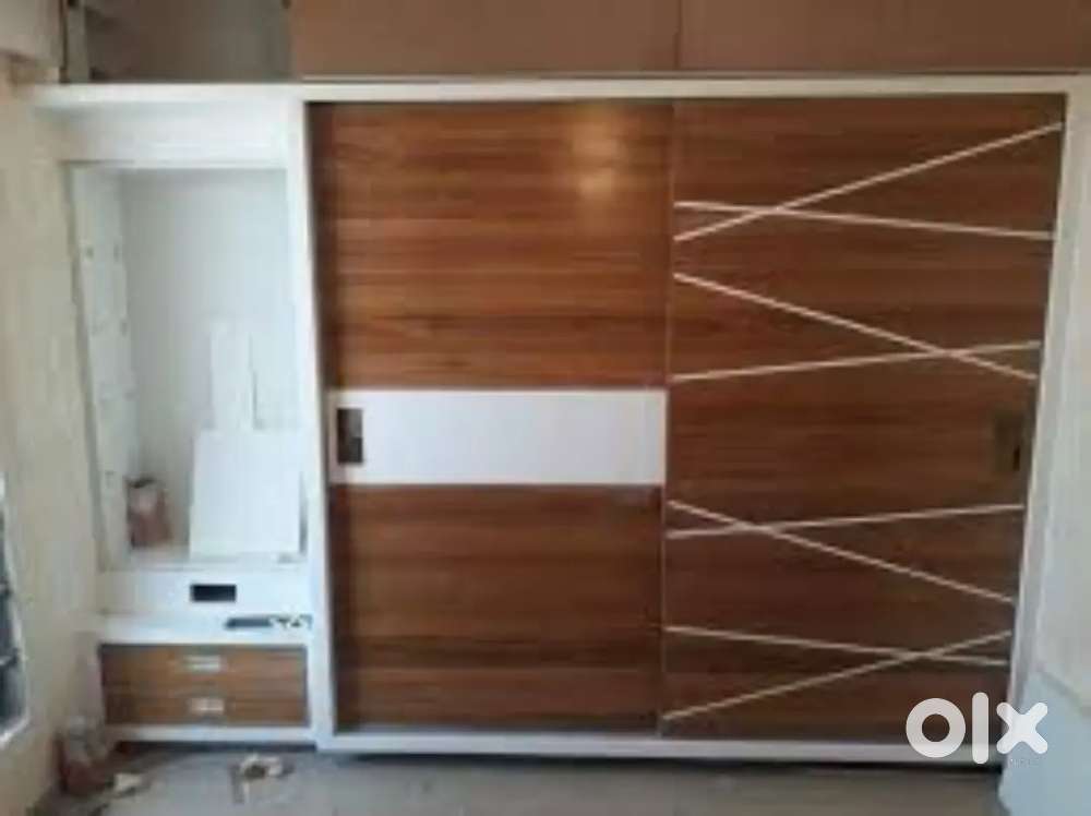 Homes office in complete furniture pop colour work solution