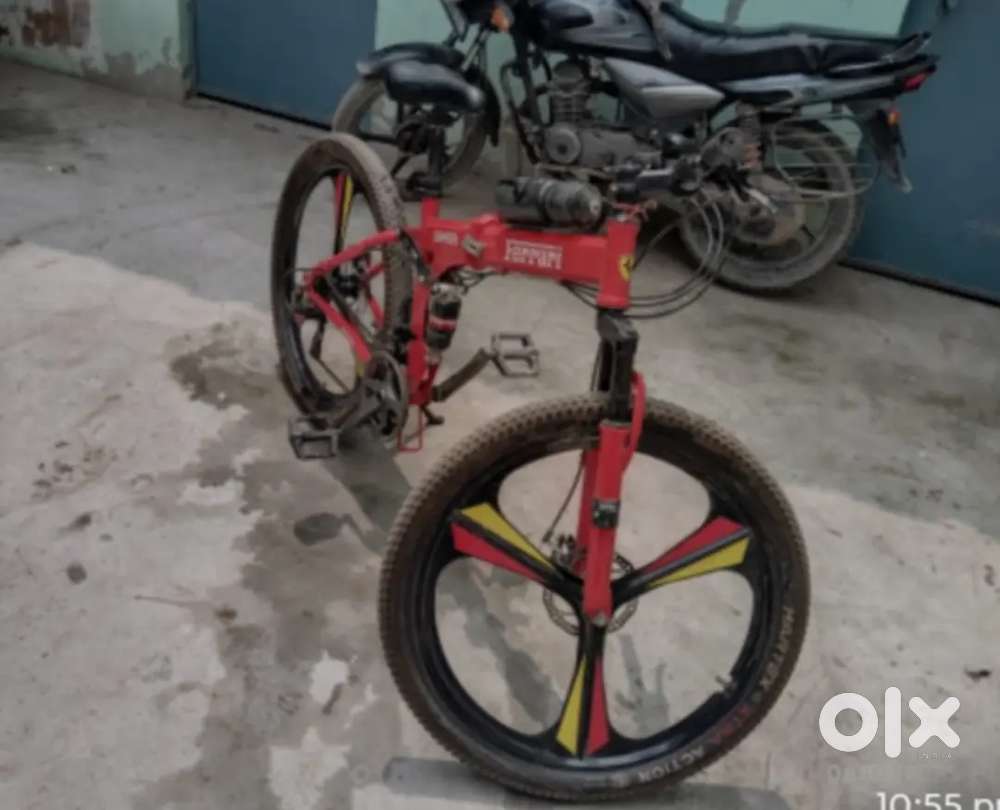 Ferrari 7X3 geared alloy wheel foldable cycle