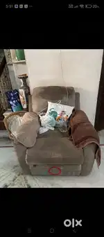 Old two recliners sofa