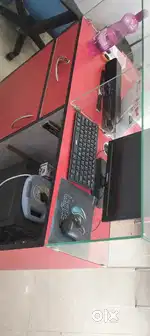 1 month old new computer and 4 pcs office chair