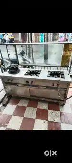 3 burner gas for restaurant or fast food corner 2 months old