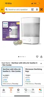 baby wide bottle steam sterilizer