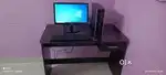 Desktop computer with table.