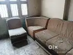 Sofa Set (3+2+1+1) + Wooden Tea Table with glass top