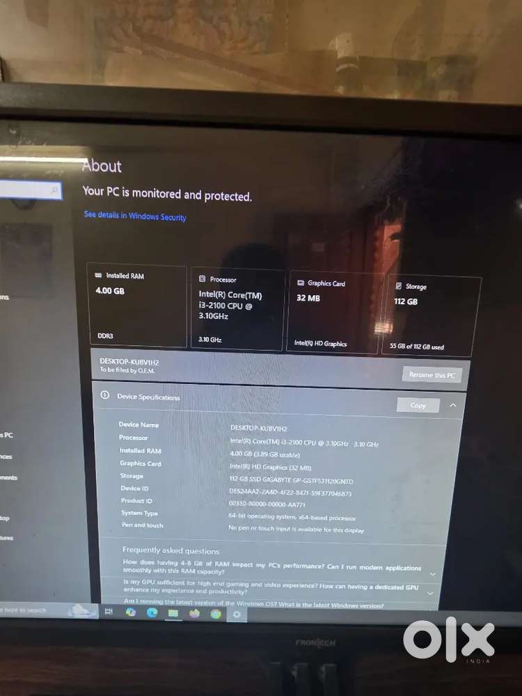 Computer and computer table