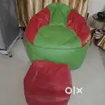 Premium Bean Bag with Footstool - Only INR 2000/-