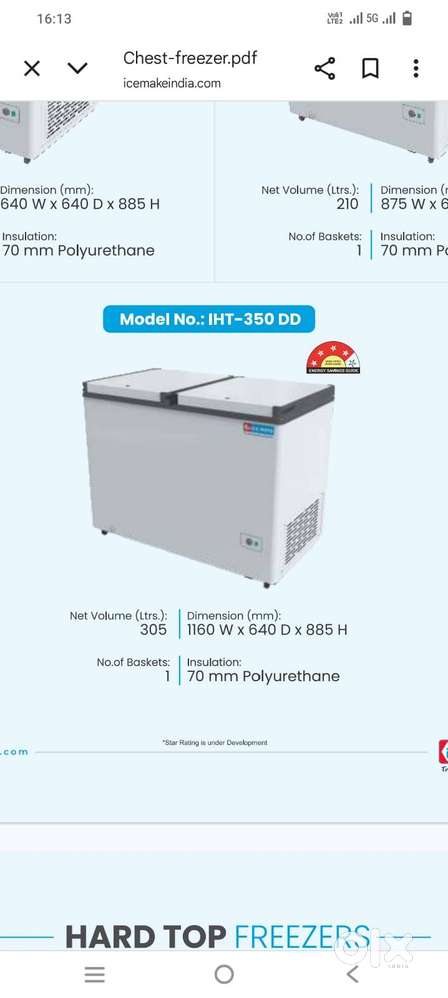 Ice maker deep freezer