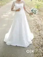 Wedding gown and lahanga one time used